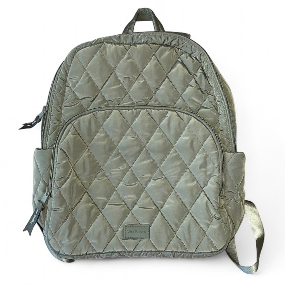 Vera Bradley Green Quilted Backpack